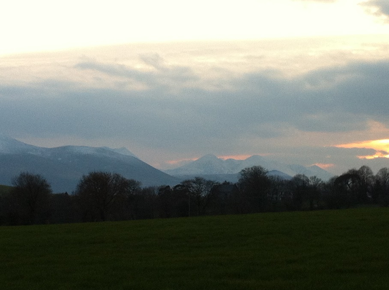The view from the road into town.
